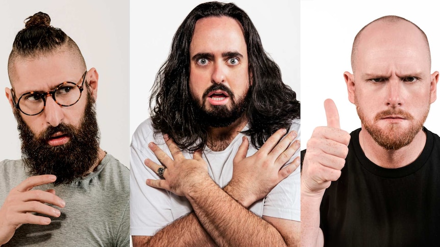Mark, Zach and Broden from Aunty Donna