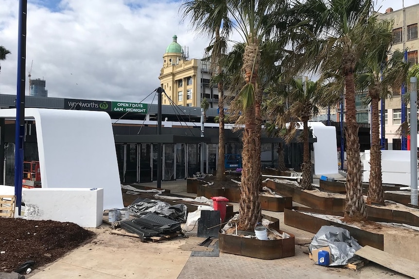 A construction site at Woolworths in Prahran.