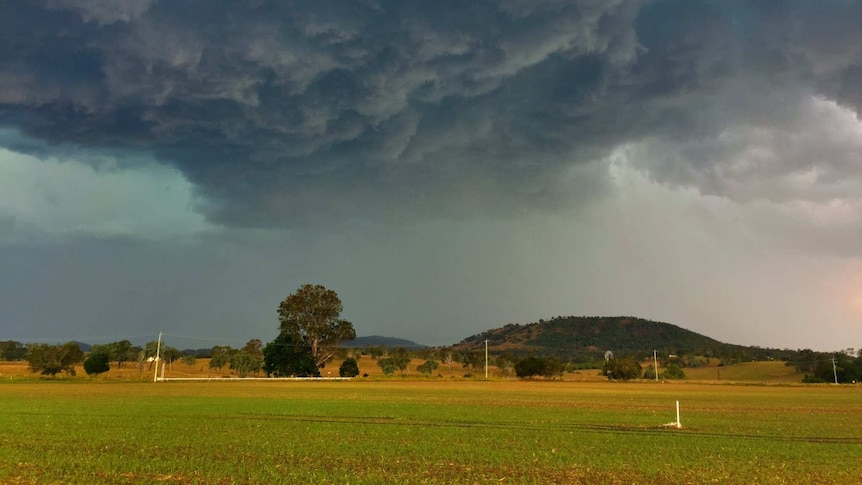 A severe thunderstorm as seen from Boonah