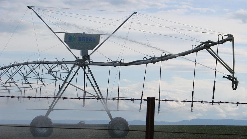 A centre pivot irrigator