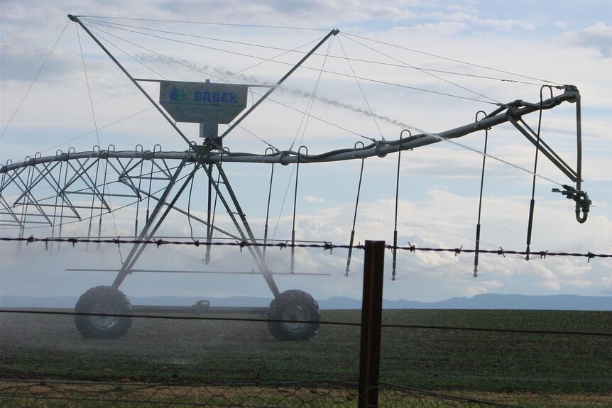 A centre pivot irrigator