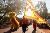 Chinese lion dancers parade through Broome