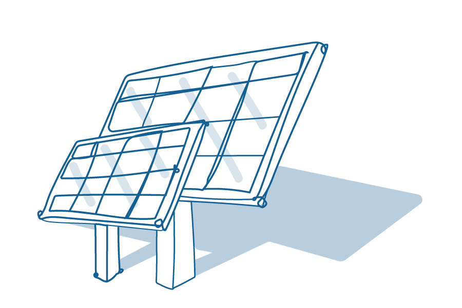 An illustration of solar panels.