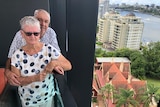Paul and Lorraine Wish in unit overlooking Shafston House and Brisbane River