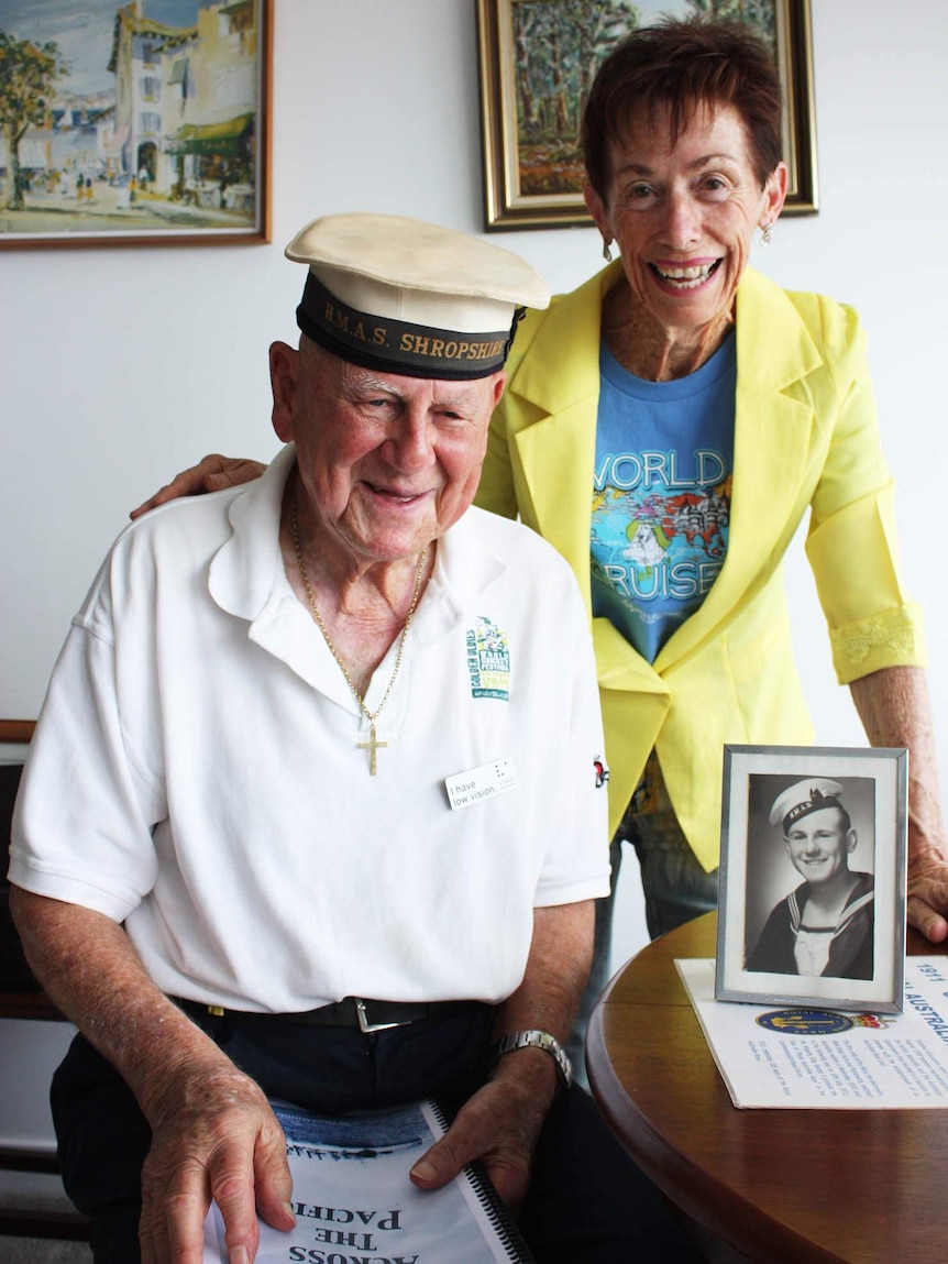 WWII veteran David Mattiske and Jan Warren