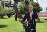 Malcolm Turnbull speaks at a press conference in Lima