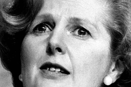 Former British Conservative party leader Margaret Thatcher