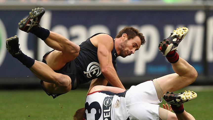 There were some big bumps in the clash between Carlton and Melbourne at the MCG.