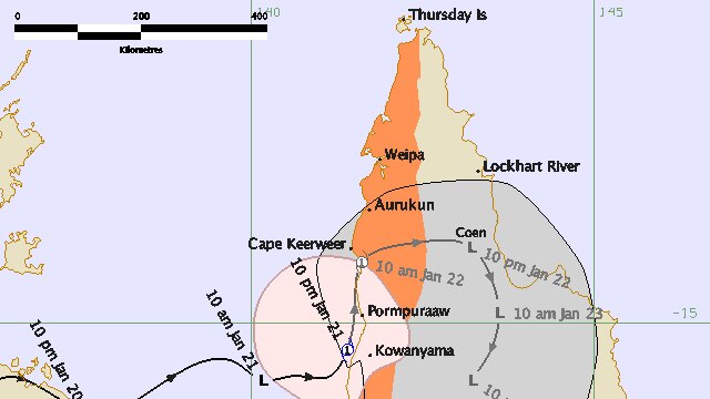 Tracking map of tropical low in Qld's Gulf