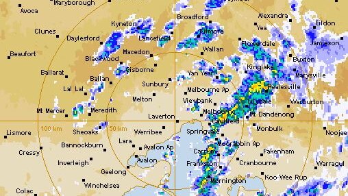 A map showing the expected rainfall in Victoria