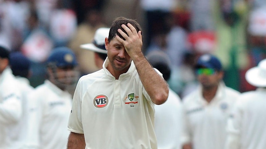 Frustrating times ... Ricky Ponting reflects on Michael Clarke's cheap dismissal.