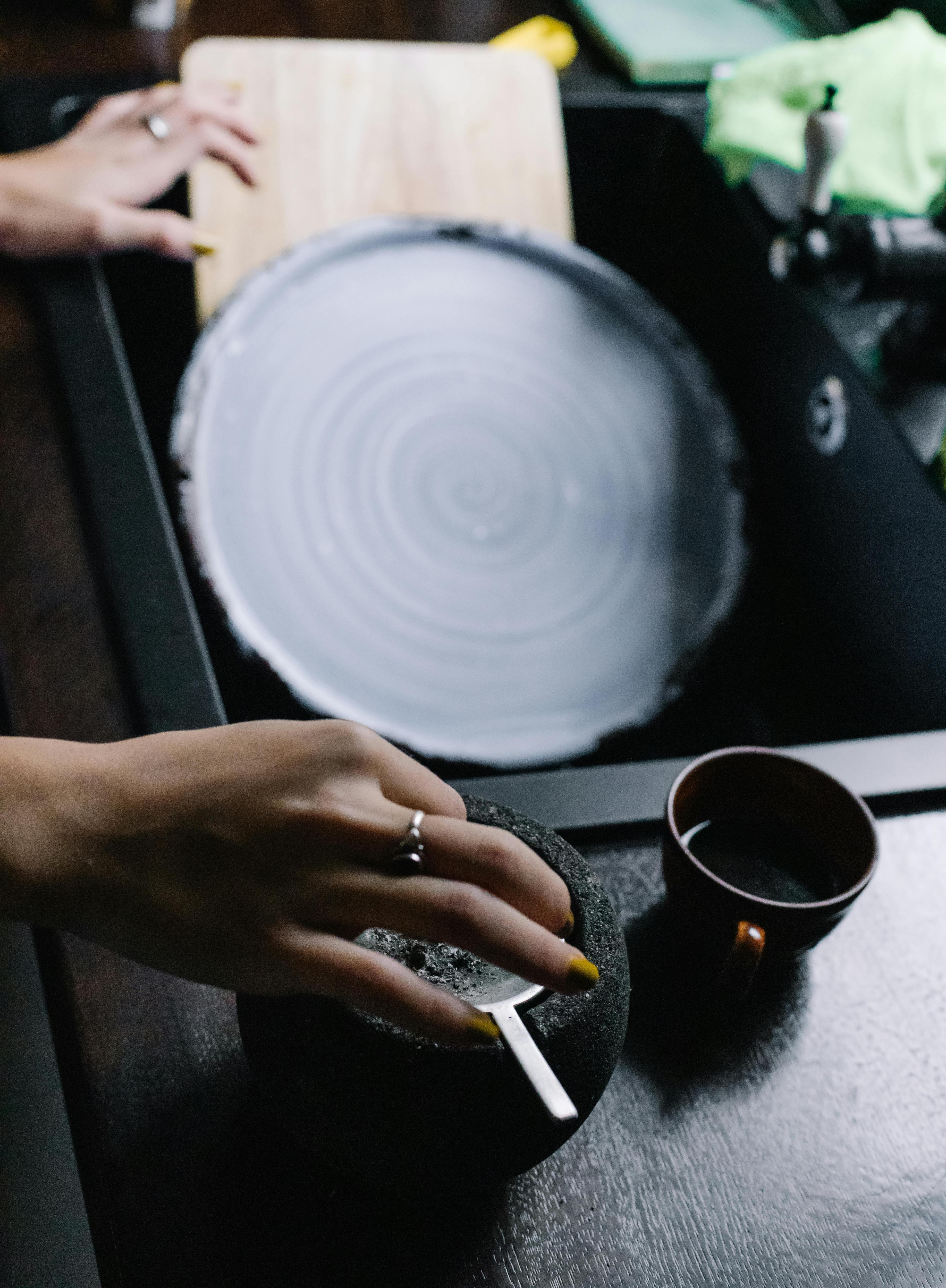 Dirty dishes in a sink