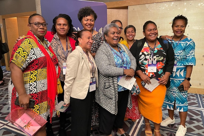 A group of Pacific female journalists