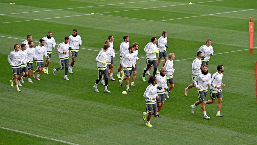Real Madrid train in Melbourne