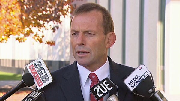Tony Abbott holds press conference (File image)