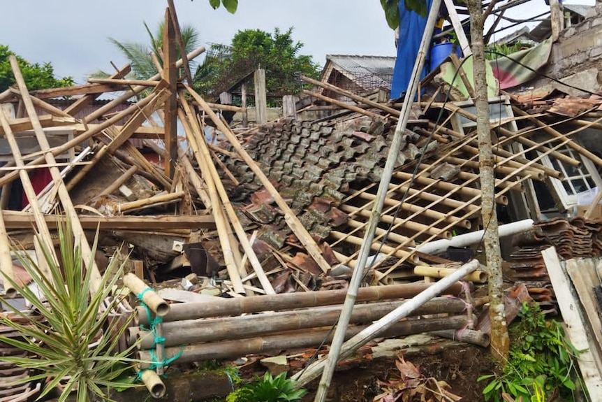 kerusakan rumah di cianjur