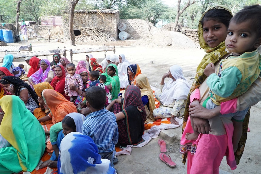 Women at toilet meeting, Mewat Haryana
