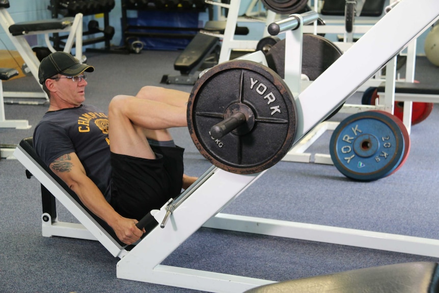 Russell Jenkins, pushing weights