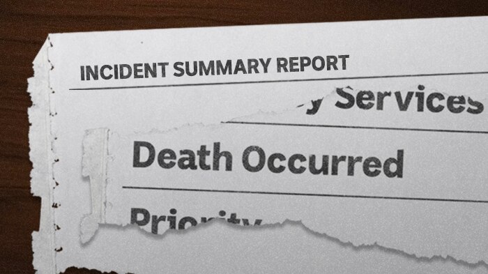 A ripped piece of paper saying "death occurred"