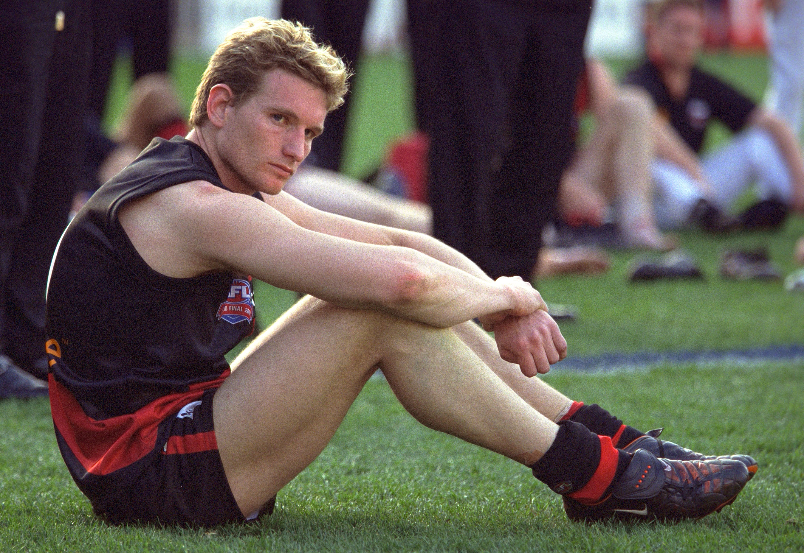 James Hird watches on after the 2001 grand final