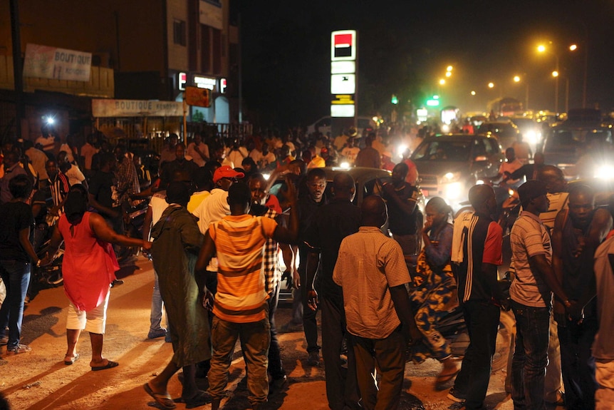 People protest in Burkina Faso