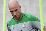 Bresciano in Socceroos training in Vitoria