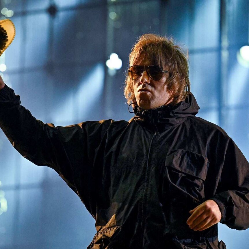 English musician Liam Gallagher performs live on stage