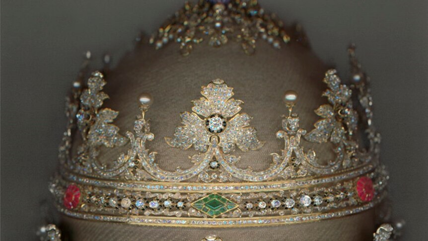 Tiara on loan from The Vatican