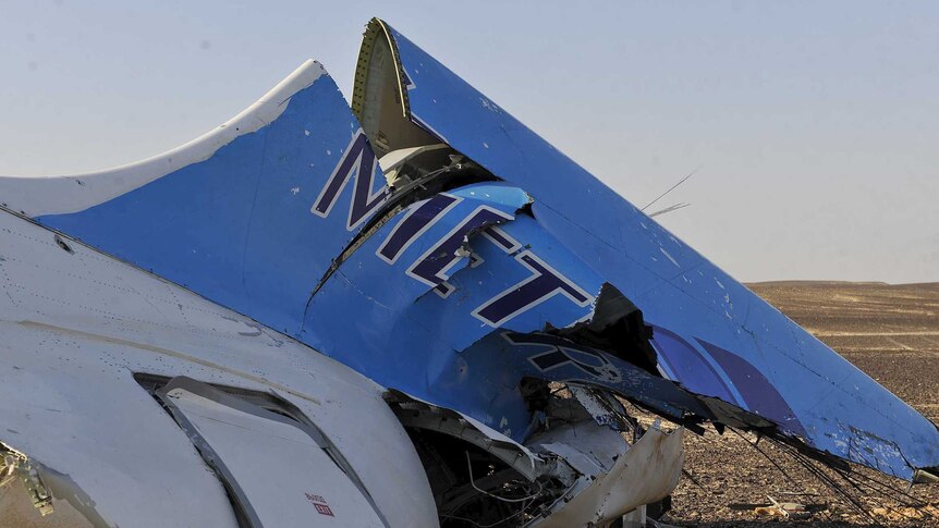 Debris of Russian passenger plane that crashed in Egypt