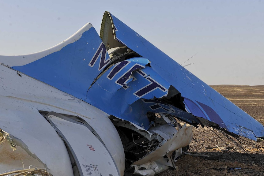 Debris of Russian passenger plane that crashed in Egypt