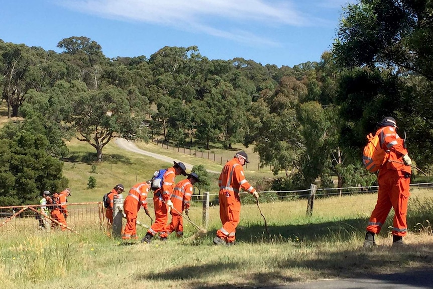 Emergency services conduct a search for Karen Ristevski