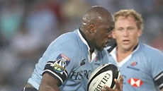 Wendell Sailor in action during his first match for the Waratahs.