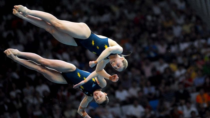 Australia's Briony Cole and Melissa Wu (lower)