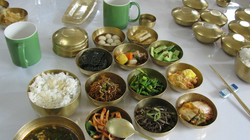 Korean meal of small dishes