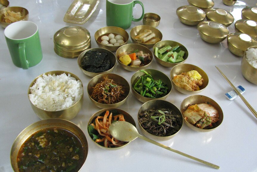 Korean meal of small dishes