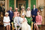 Harry, Meghan and Archie insideWindsor Castle and surrounded by family for an official portrait