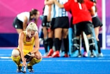 Casey Eastham shows her dejection after Australia drew 0-0 with Argentina.
