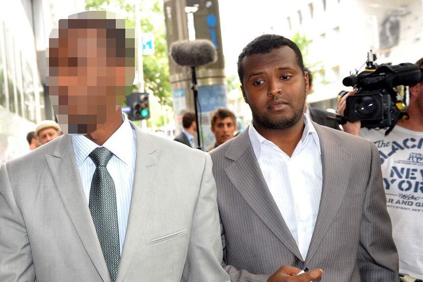 Yacqub Khayre leaves court in Melbourne in 2010.