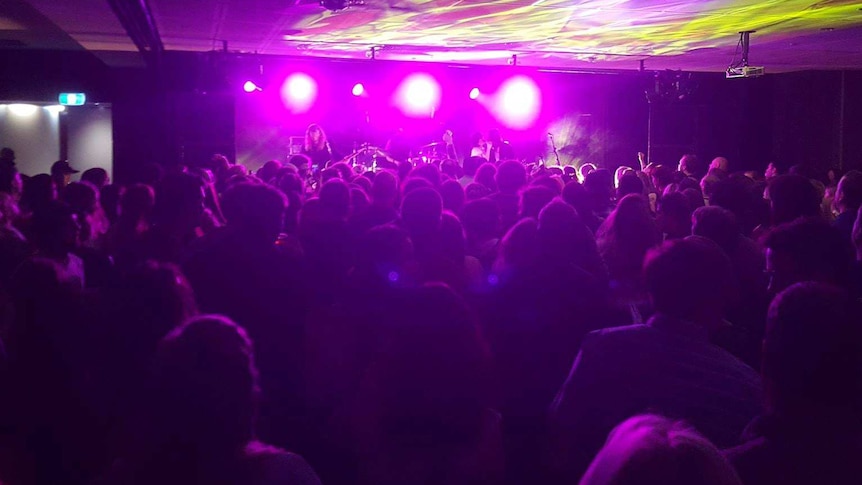 The live music room at Granada Tavern Hobart, 2018.
