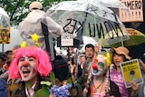 Anti-nuclear activists in Tokyo