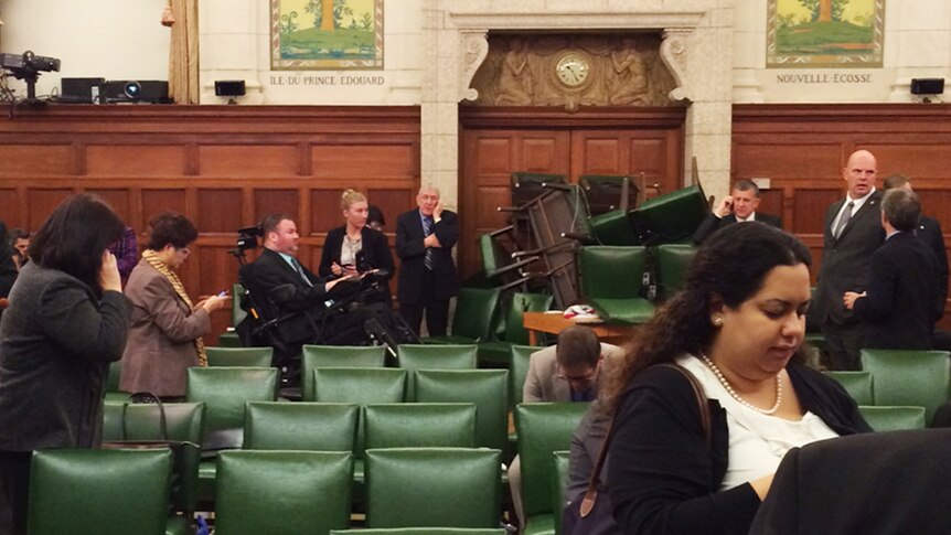 MPs barricade themselves inside Canada's Parliament