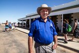 Diamantina Shire Mayor Geoff Morton stands outside Birdsville Hotel in far south-west Queensland on August 31, 2018.