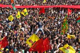 Crowds gather for Kurdish New Year
