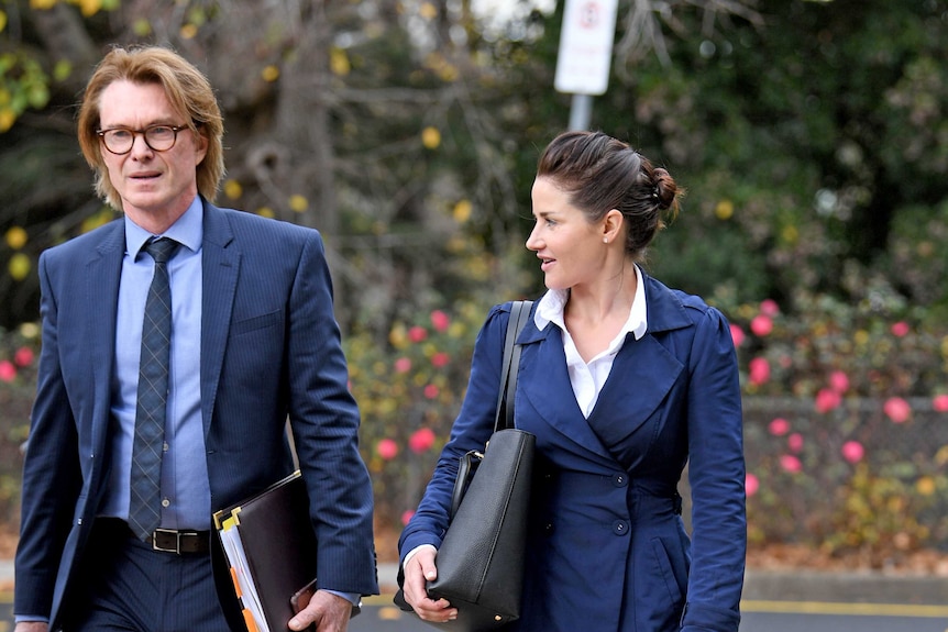 Michelle Payne outside a Racing Victoria stewards inquiry after testing positive to a banned appetite suppressant.