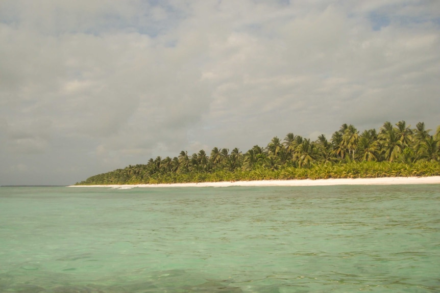 A popular swimming beach on West Island.