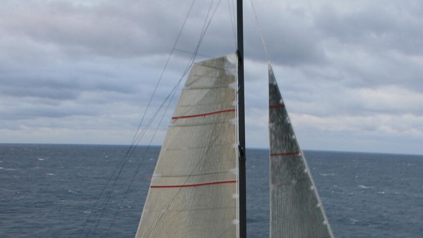 Stretching its advantage ... Wild Oats XI hugged the coast overnight as it passed Green Cape.