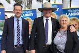 Federal Coalition members Senator Matt Canavan, Barnaby Joyce and Michelle Landry in Rockhampton.