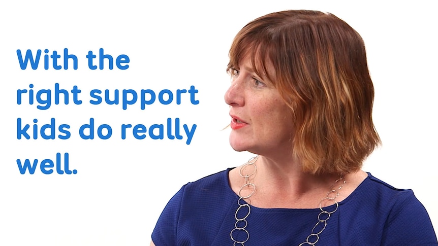Nicola Palfrey with the text "With the right support kids do really well."