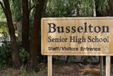 A large outside Busselton Senior High School, with trees in the background.