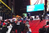 A protest in New York's Times Square.
